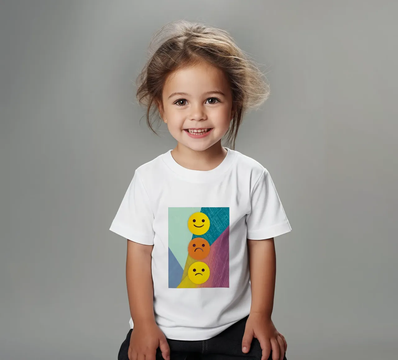 Espressioni di gioia, tristezza e delusione t-shirt bambini da LOYAL SHOP