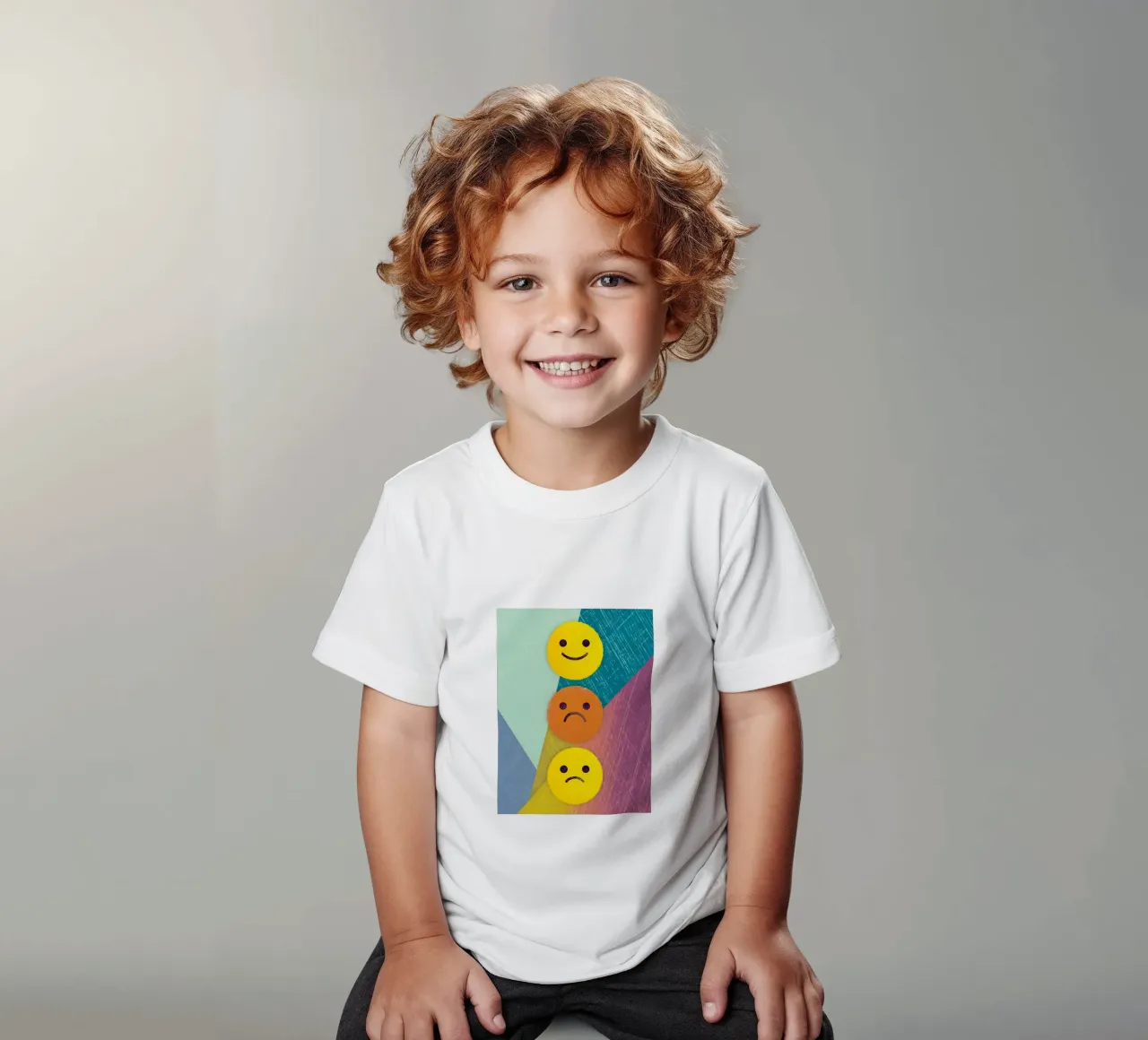 Espressioni di gioia, tristezza e delusione t-shirt bambini da LOYAL SHOP
