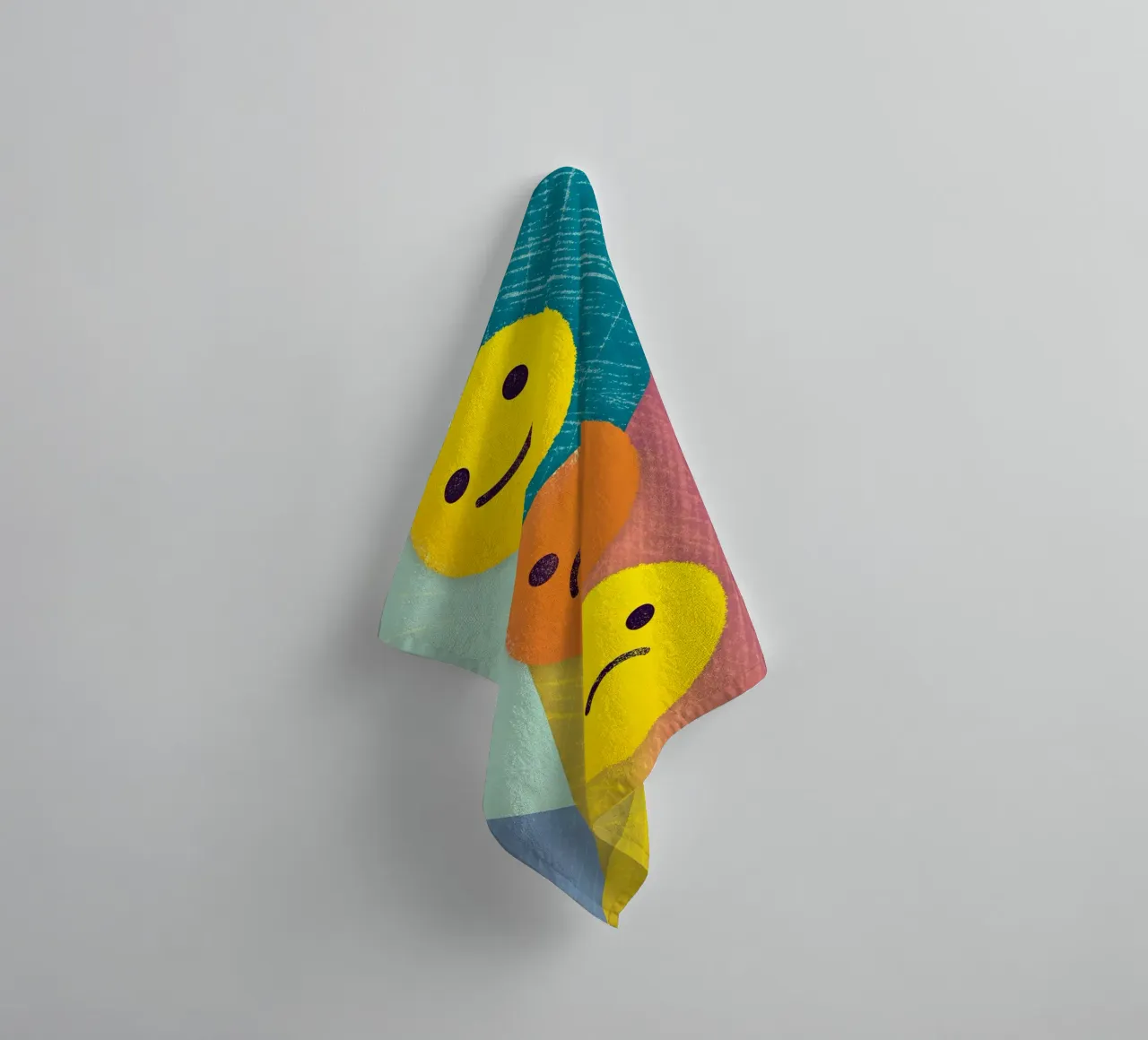 Expressions of joy, sadness and disappointment towel by LOYAL SHOP