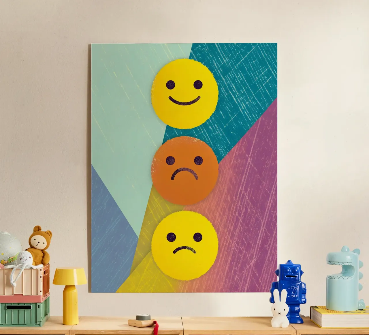 Espressioni di gioia, tristezza e delusione plexiglass da LOYAL SHOP