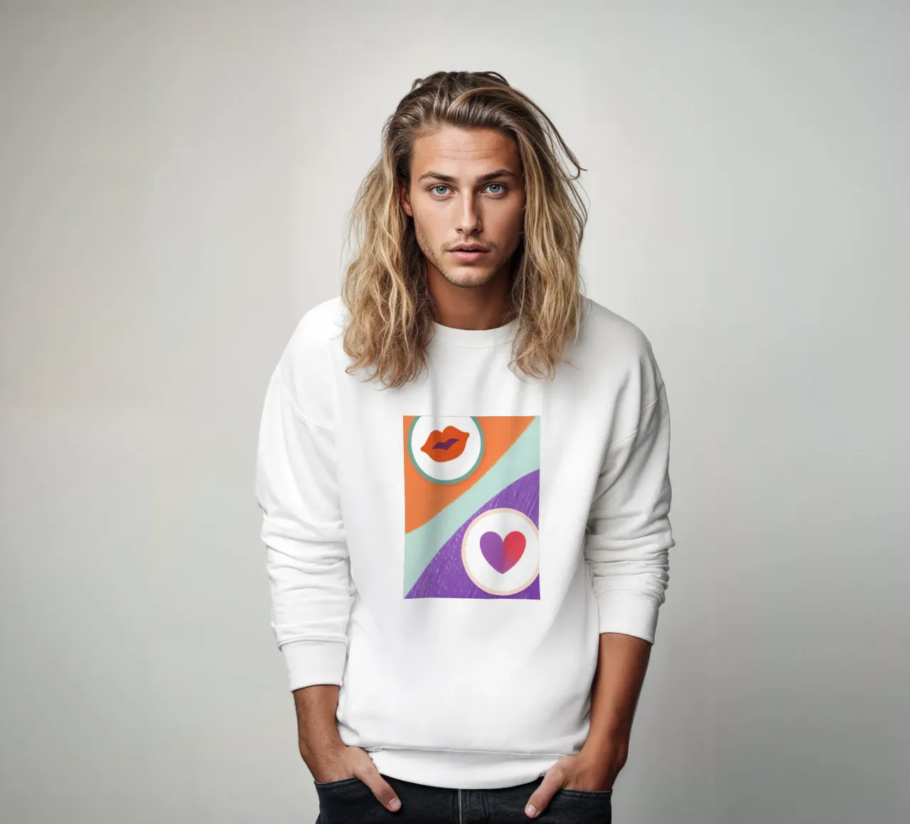 Icona Labbra Dolci e Cuore felpa da LOYAL SHOP