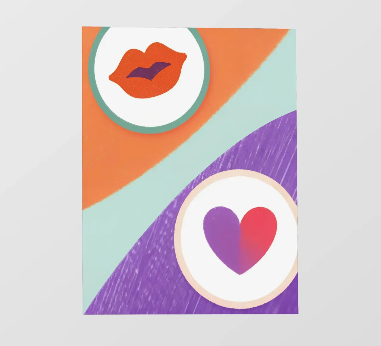 Icona Labbra Dolci e Cuore telo in pvc da LOYAL SHOP