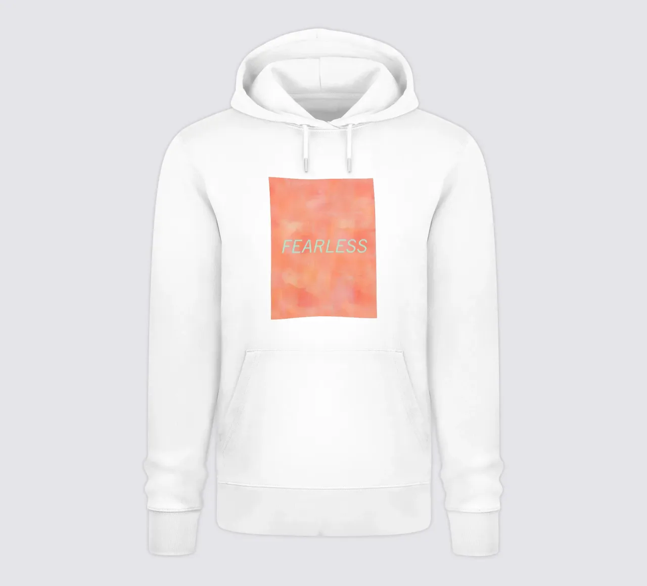 FEARLESS Orange Abstract Print felpa con cappuccio da FABOArt