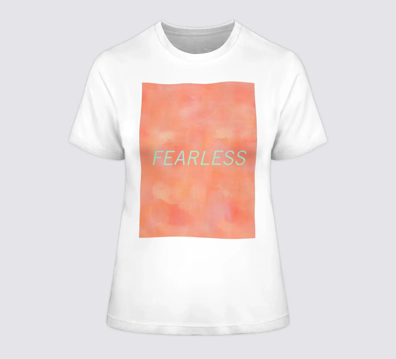 FEARLESS Orange Abstract Print t-shirt da donna da FABOArt
