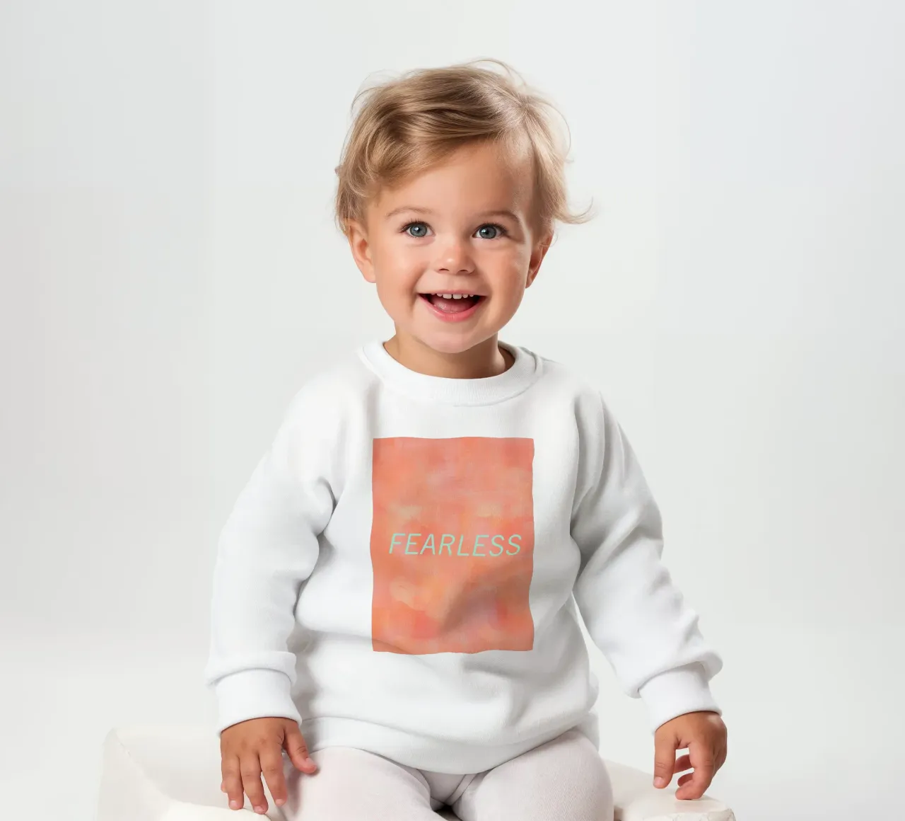 FEARLESS Orange Abstract Print felpa neonato da FABOArt