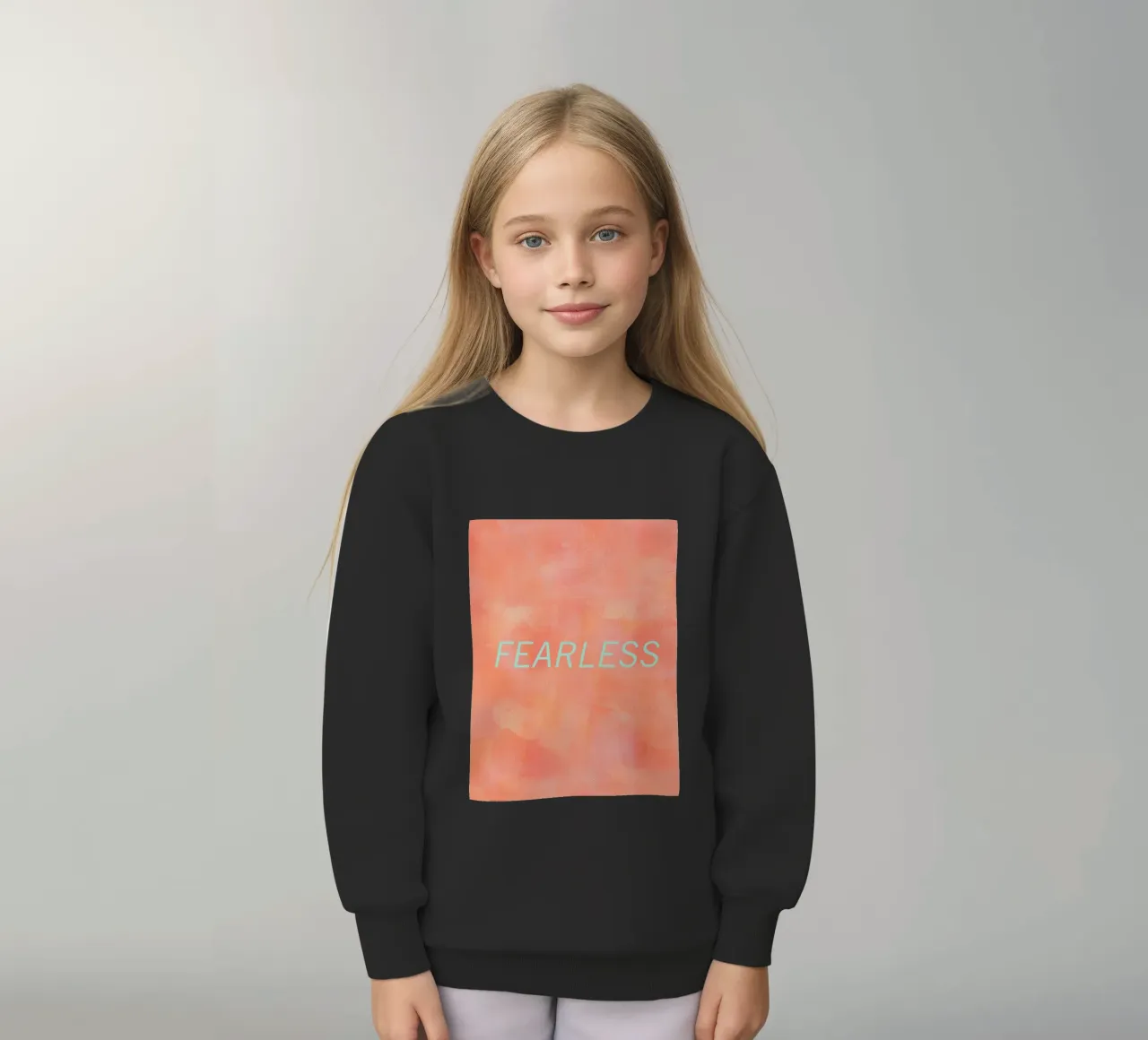 FEARLESS Orange Abstract Print felpa bambino da FABOArt