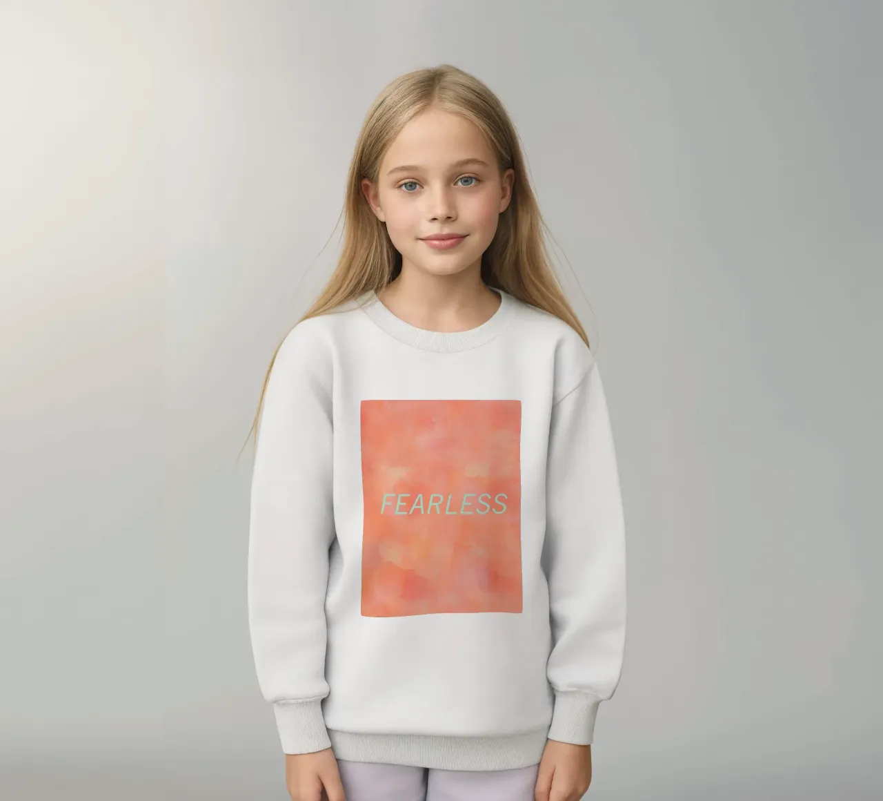 FEARLESS Orange Abstract Print sudadera para niño de FABOArt