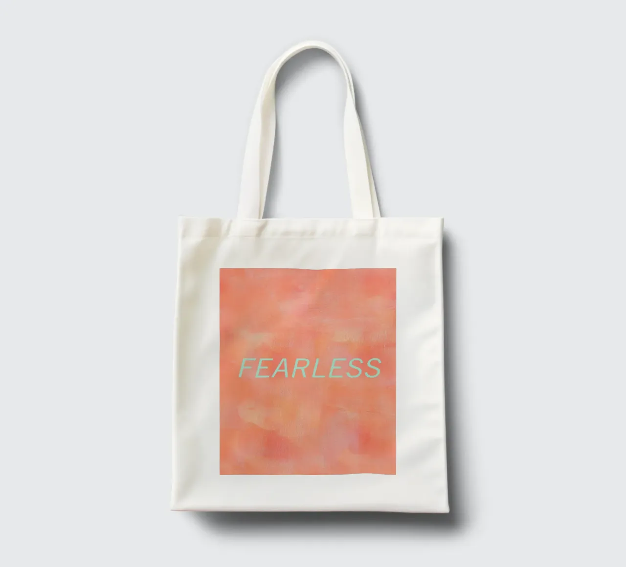 FEARLESS Orange Abstract Print borsa in juta da FABOArt