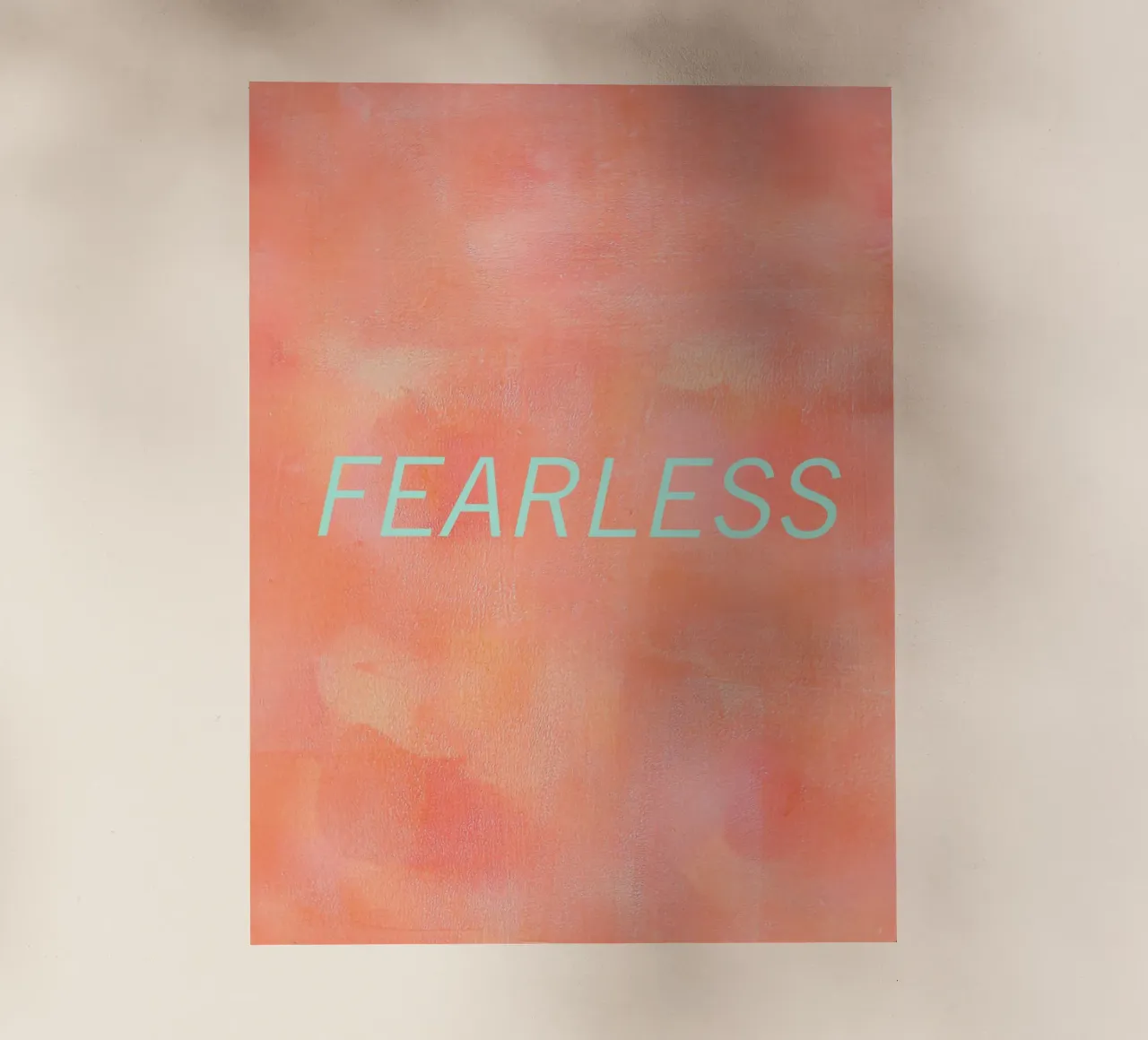 FEARLESS Orange Abstract Print lámina retroiluminada de FABOArt