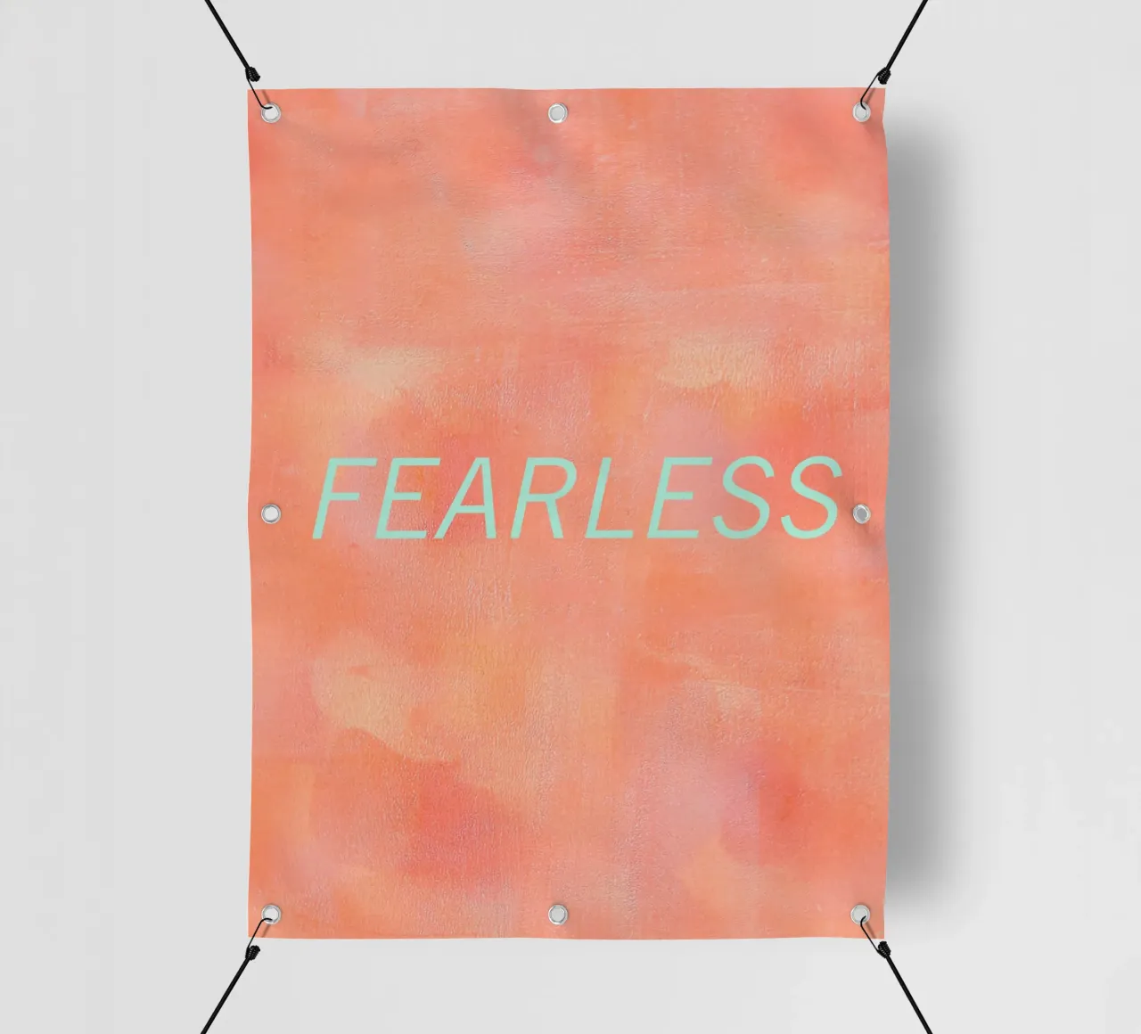 FEARLESS Orange Abstract Print telo in pvc da FABOArt