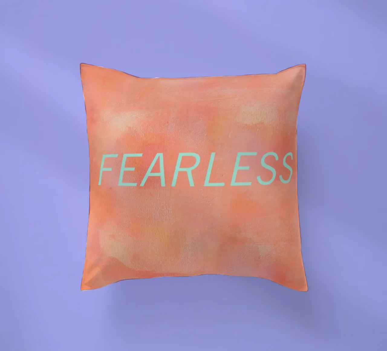 FEARLESS Orange Abstract Print cuscino da FABOArt