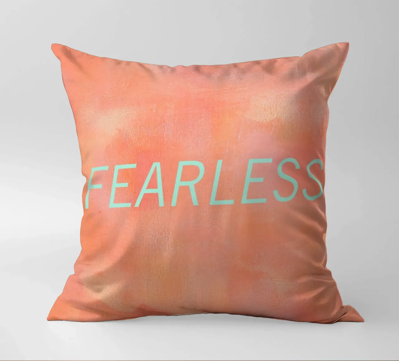 FEARLESS Orange Abstract Print cuscino da FABOArt