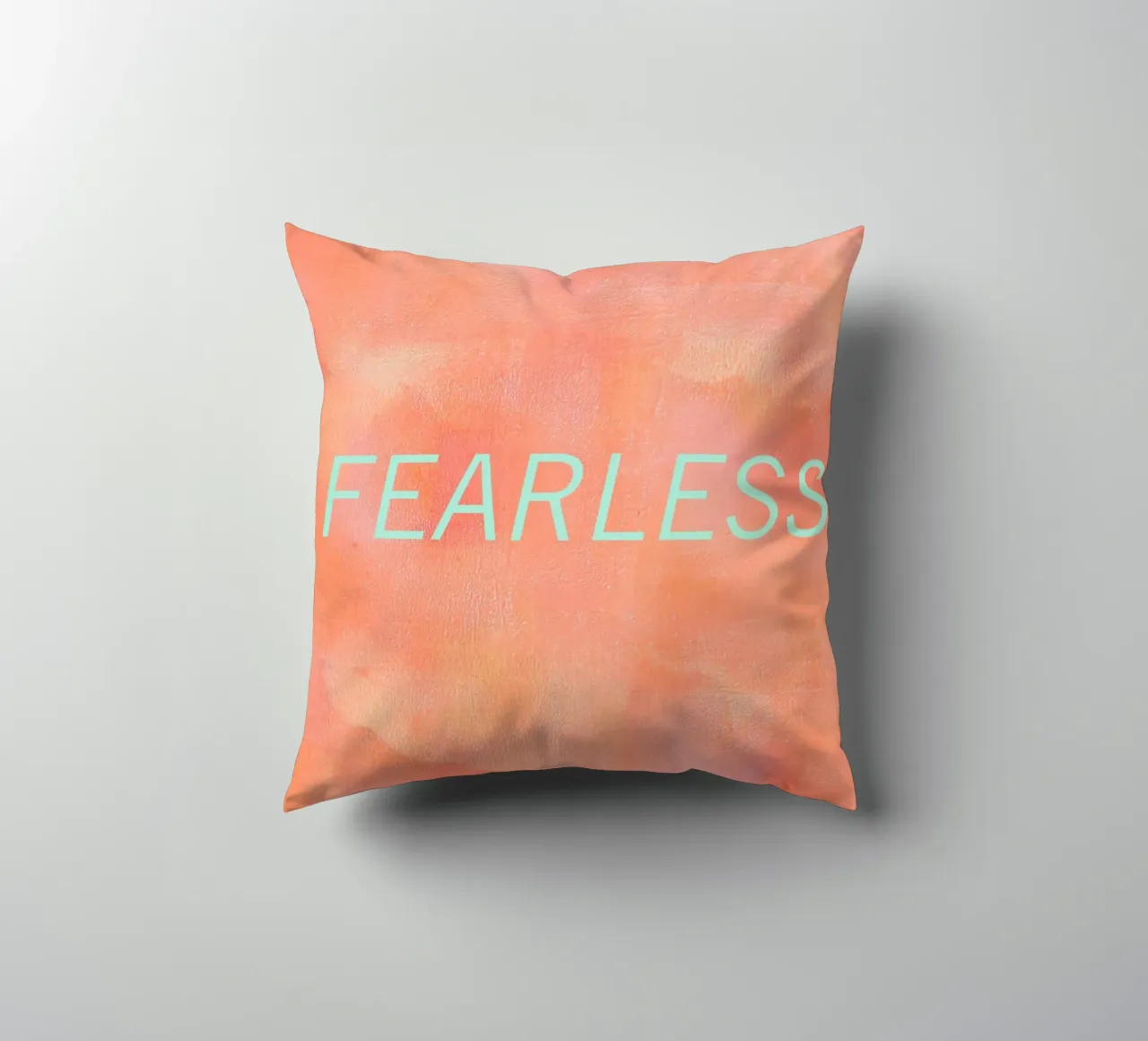 FEARLESS Orange Abstract Print cuscino da FABOArt
