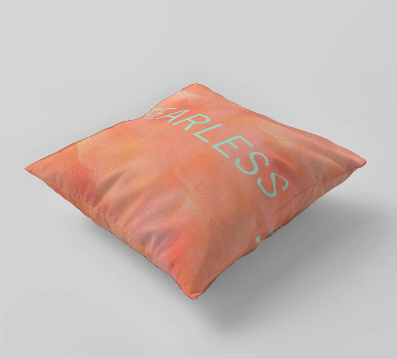 FEARLESS Orange Abstract Print cuscino da FABOArt