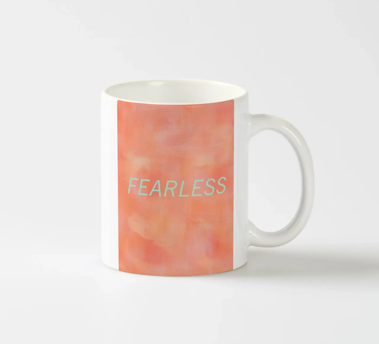 FEARLESS Orange Abstract Print tazza in ceramica da FABOArt