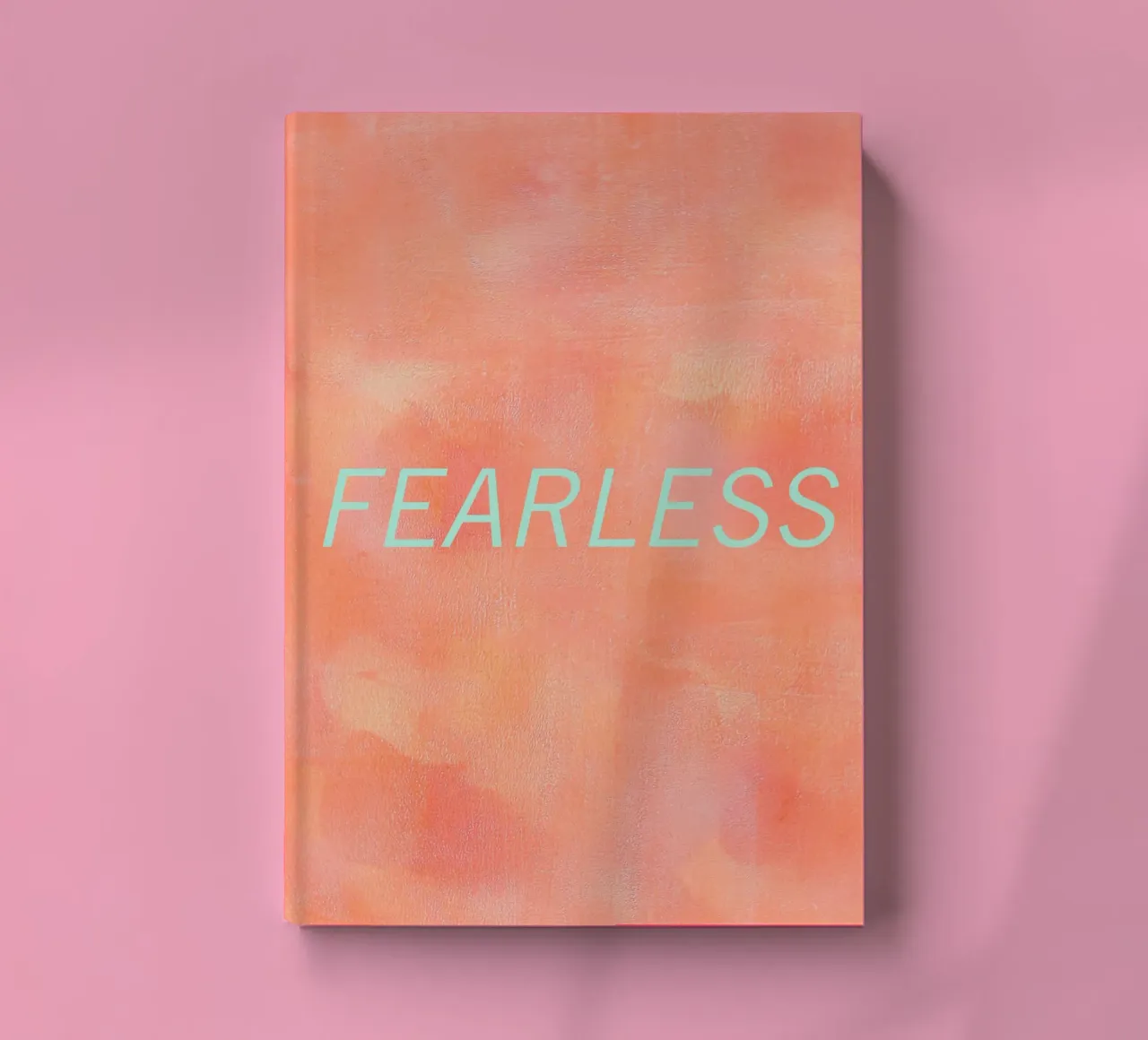 FEARLESS Orange Abstract Print notebook by FABOArt