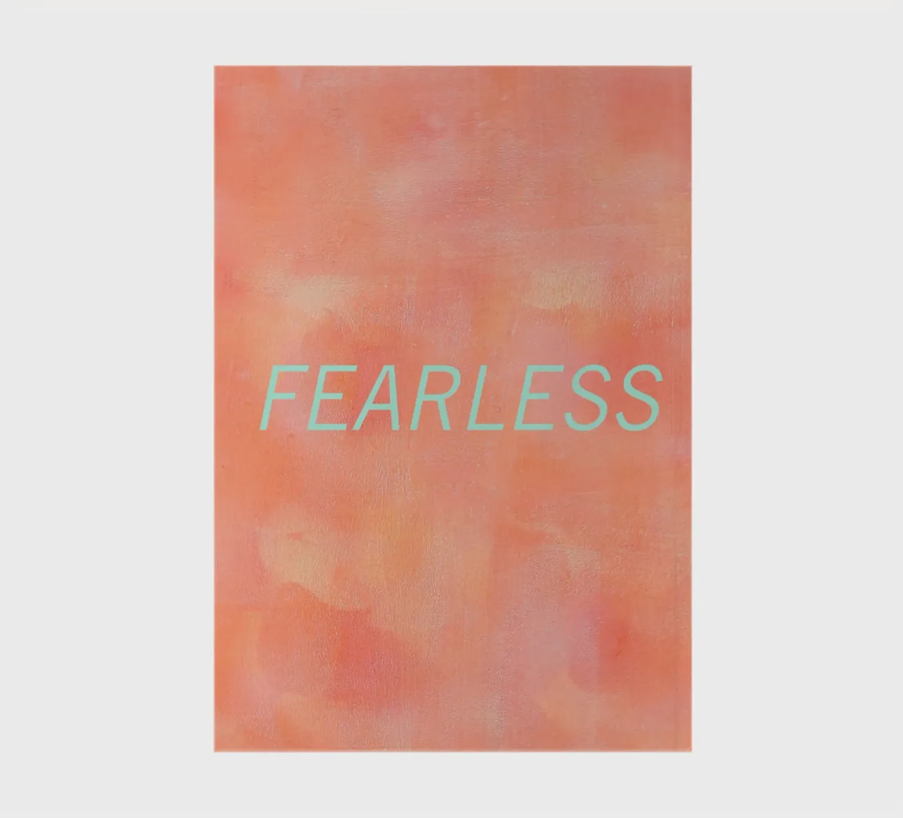 FEARLESS Orange Abstract Print notebook by FABOArt