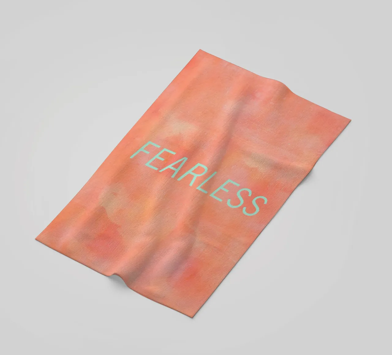 FEARLESS Orange Abstract Print strandhanddoek van FABOArt