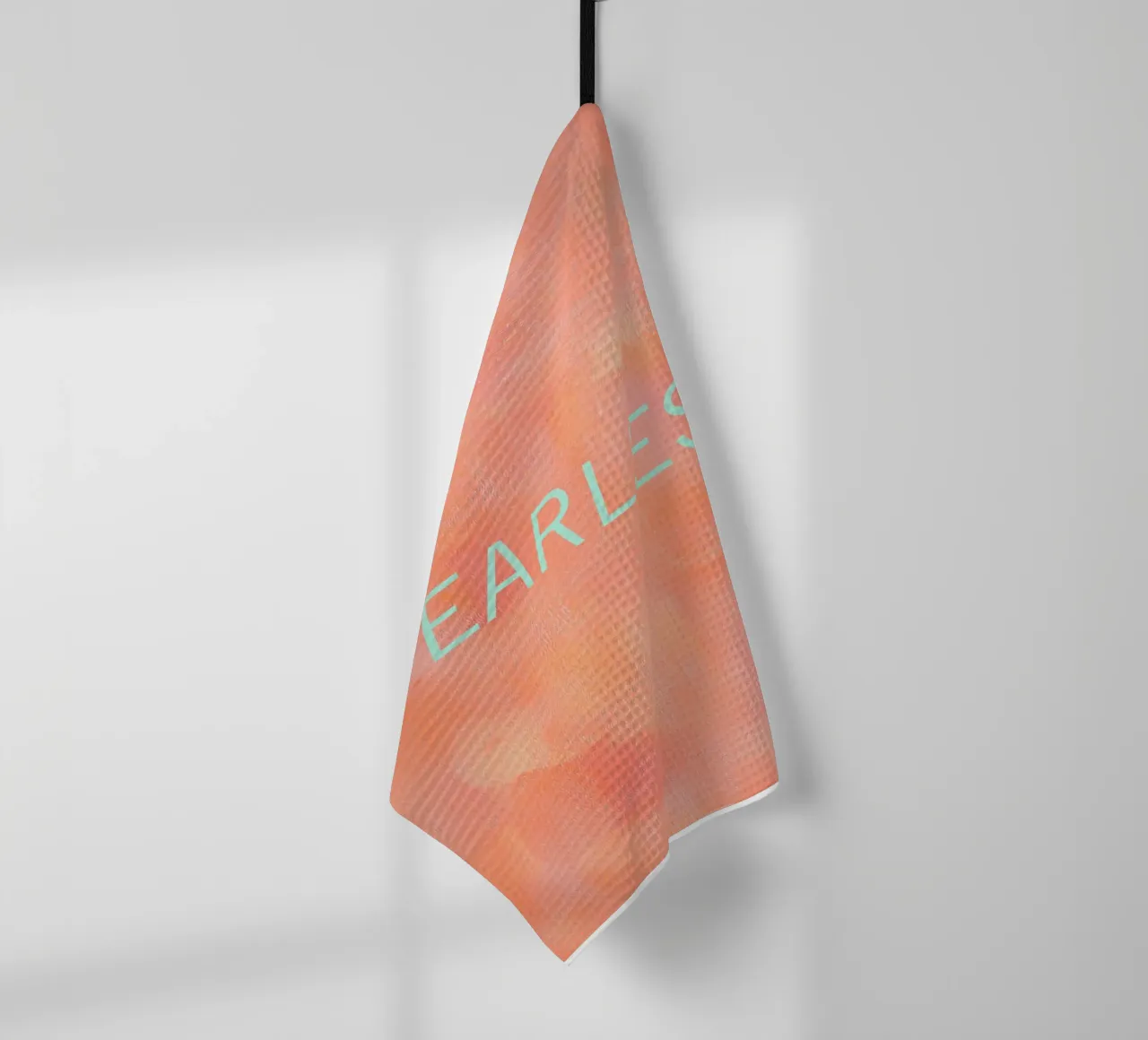 FEARLESS Orange Abstract Print theedoek van FABOArt