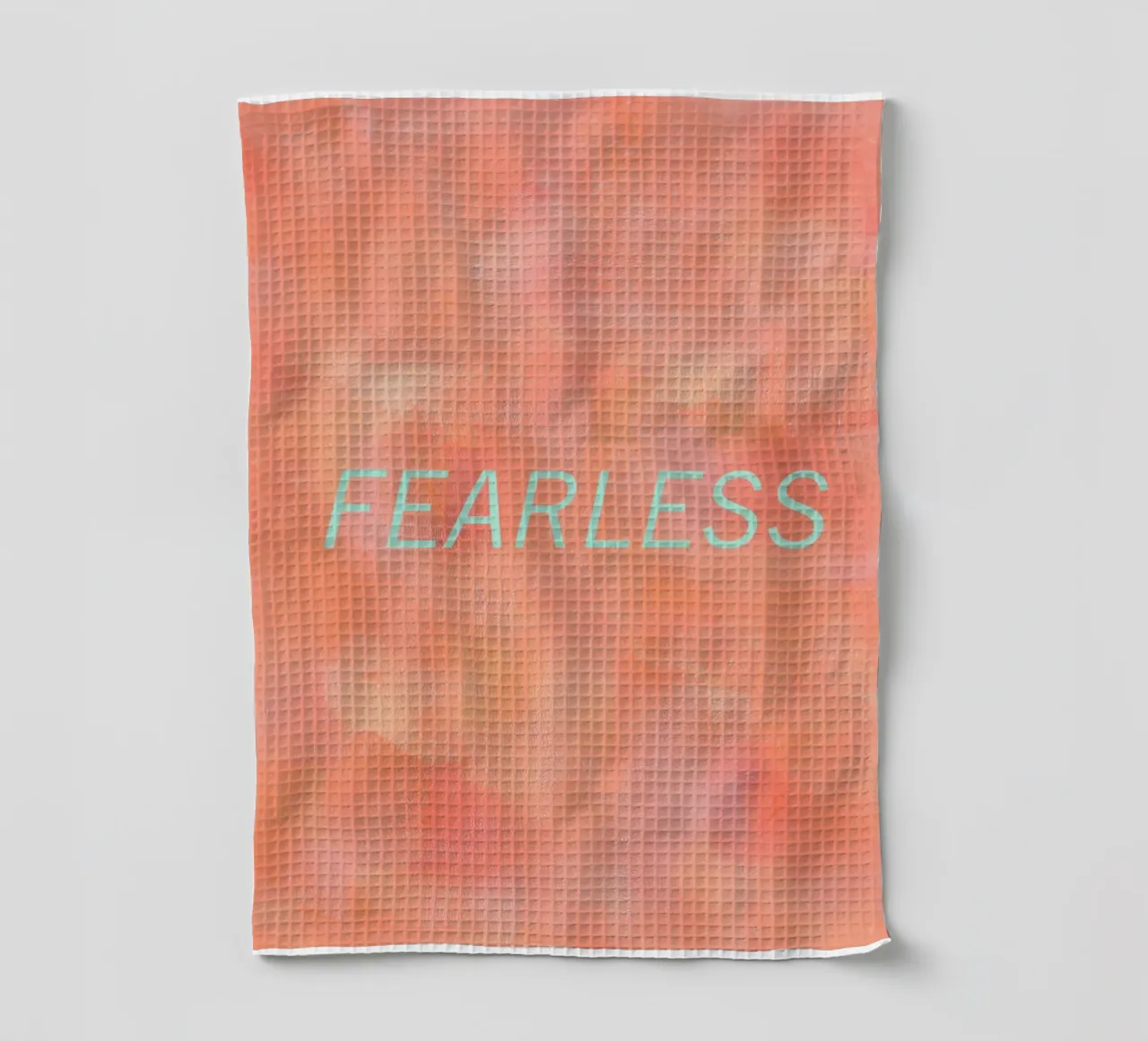 FEARLESS Orange Abstract Print theedoek van FABOArt