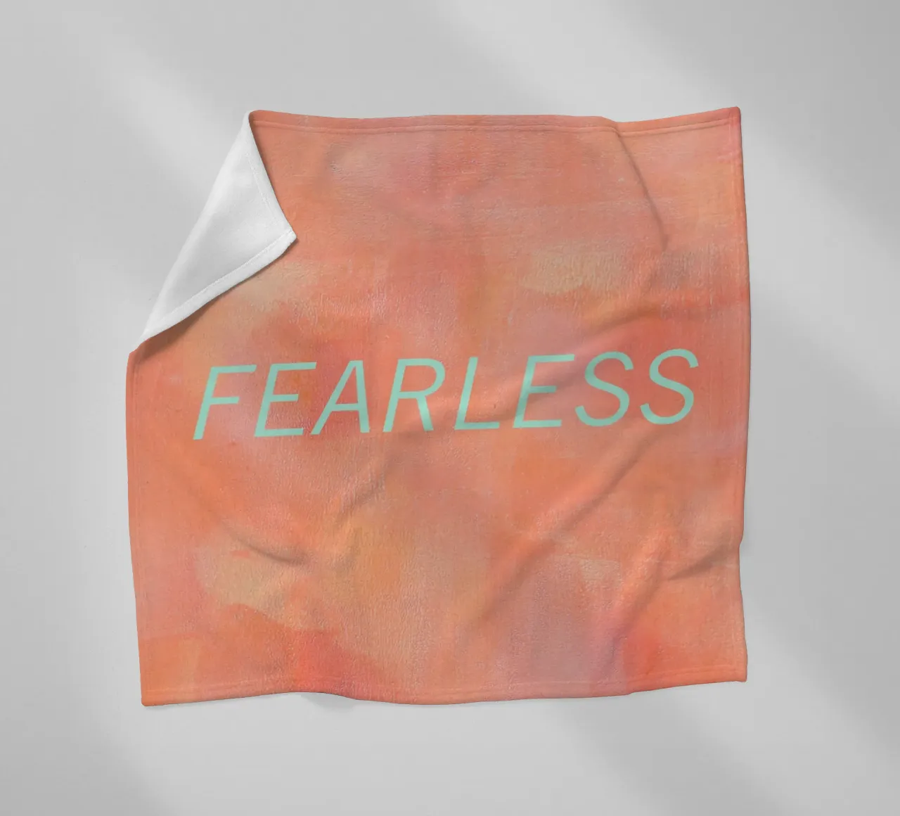 FEARLESS Orange Abstract Print Fleecedecke von FABOArt