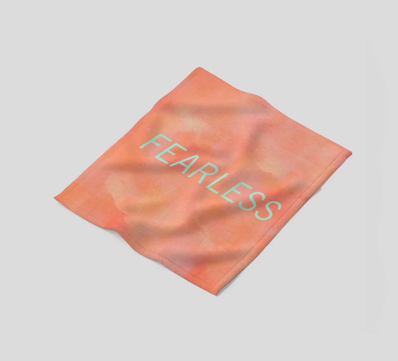 FEARLESS Orange Abstract Print Fleecedecke von FABOArt
