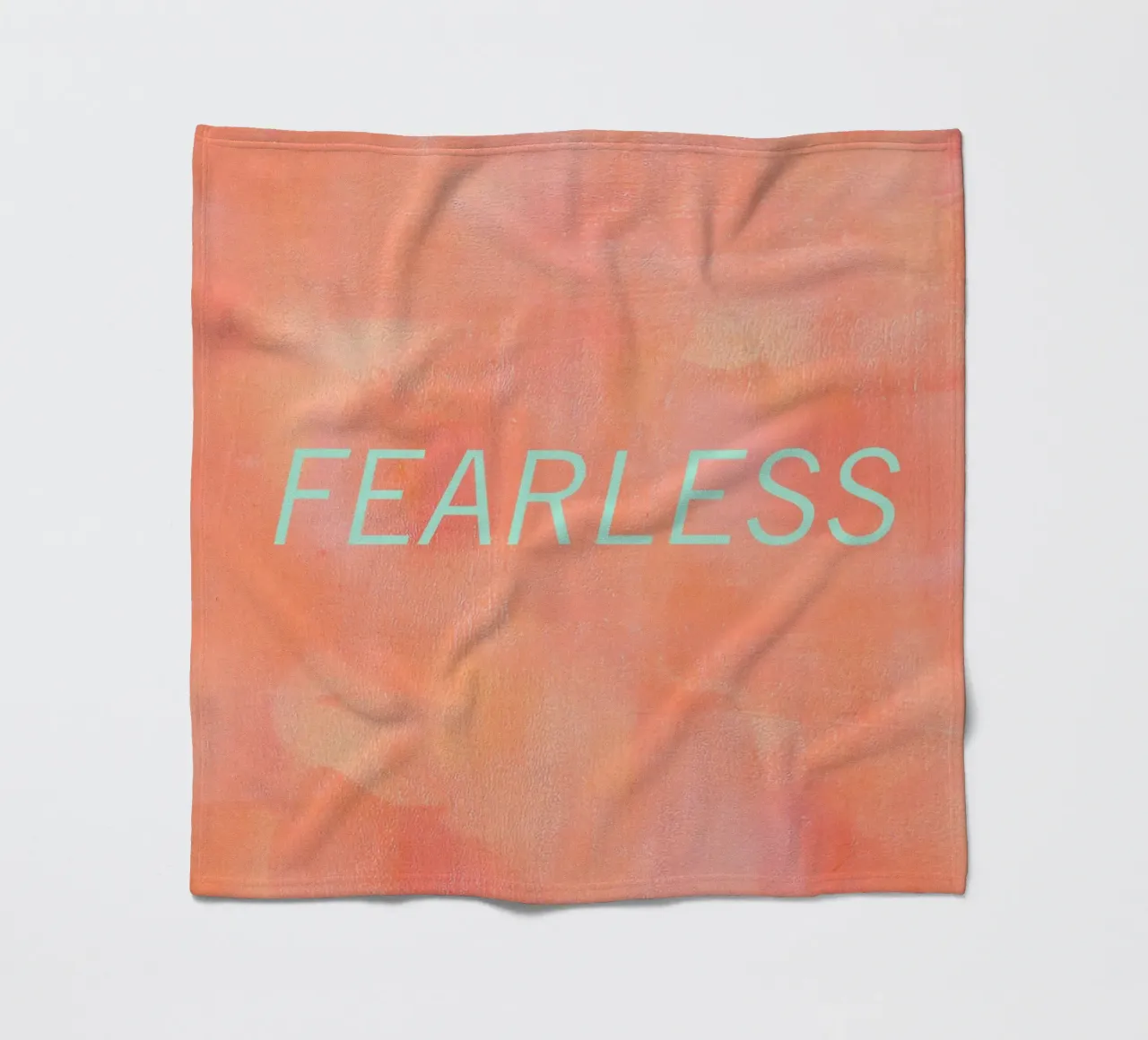 FEARLESS Orange Abstract Print Fleecedecke von FABOArt