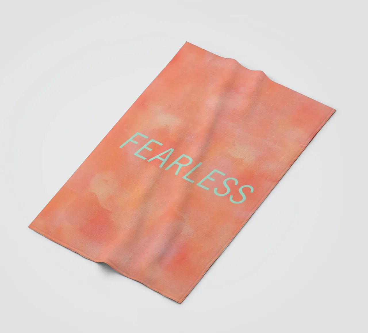 FEARLESS Orange Abstract Print Fleecedecke von FABOArt