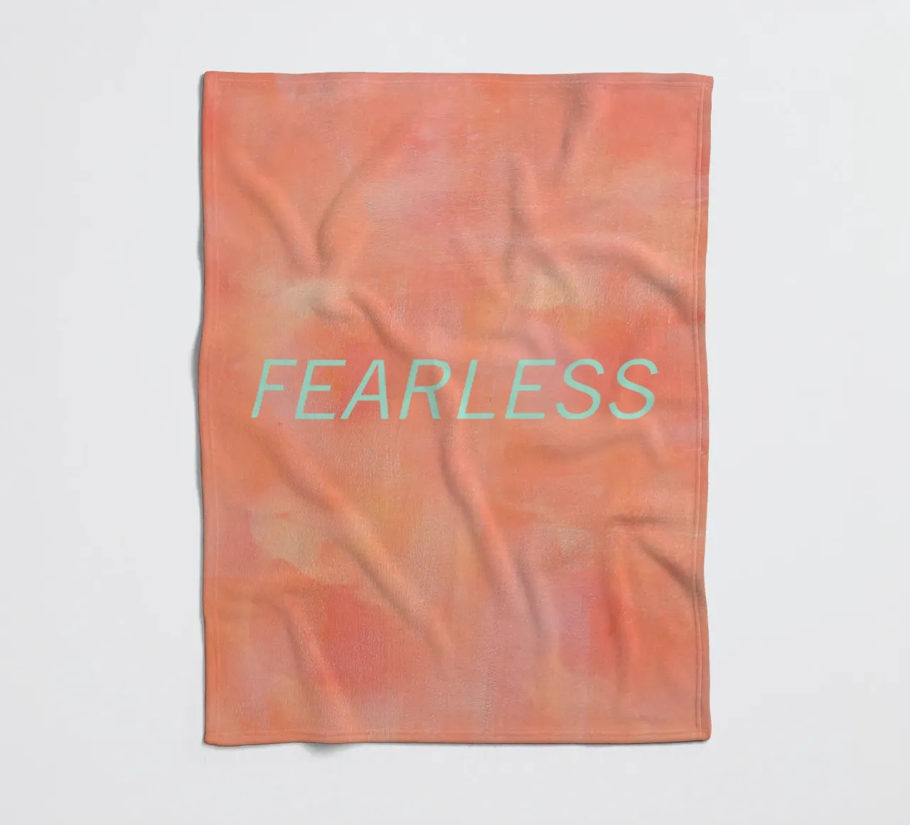 FEARLESS Orange Abstract Print Fleecedecke von FABOArt
