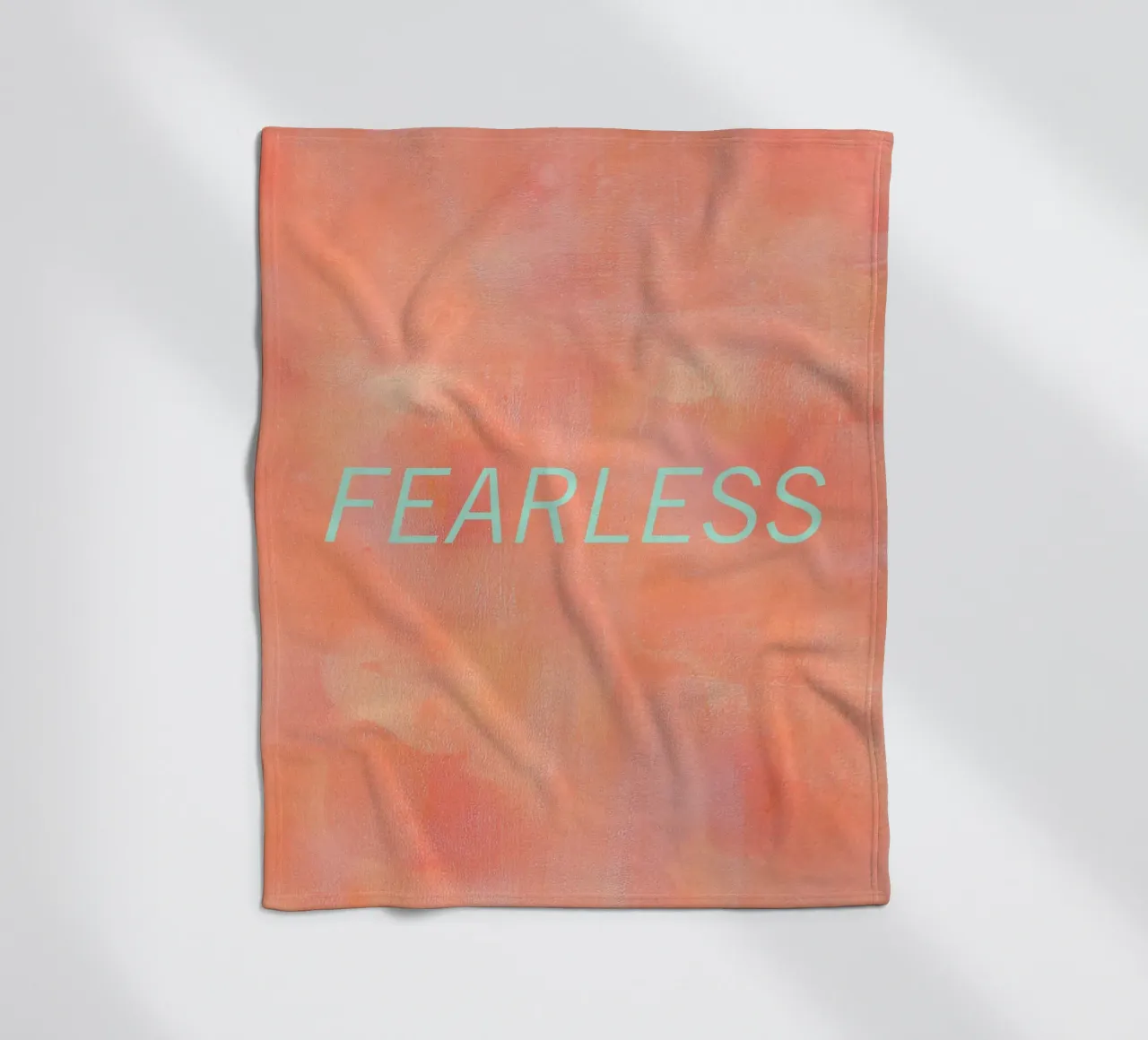 FEARLESS Orange Abstract Print Fleecedecke von FABOArt