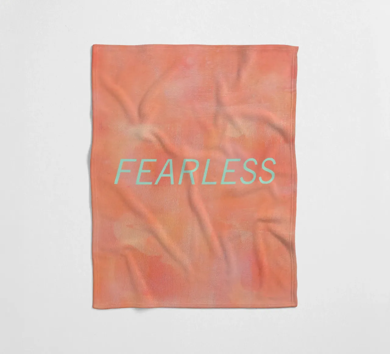 FEARLESS Orange Abstract Print Fleecedecke von FABOArt