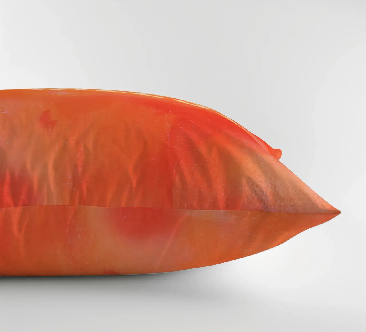 FEARLESS Orange Abstract Print - Orange Text decorative cushion by FABOArt