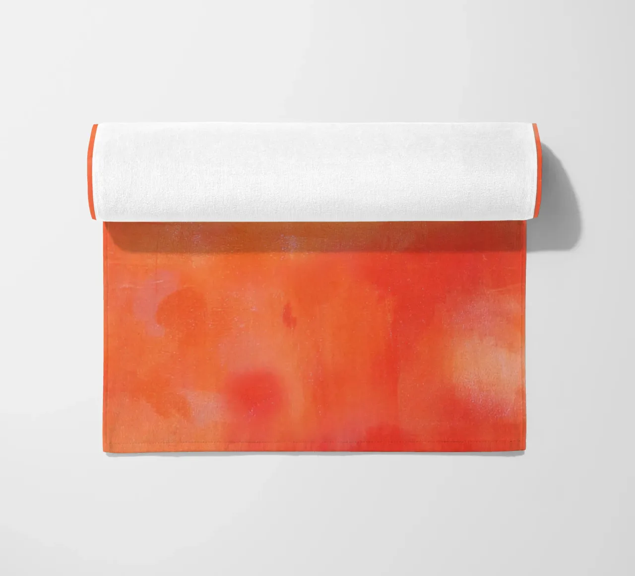 FEARLESS Orange Abstract Print - Orange Text beach towel by FABOArt