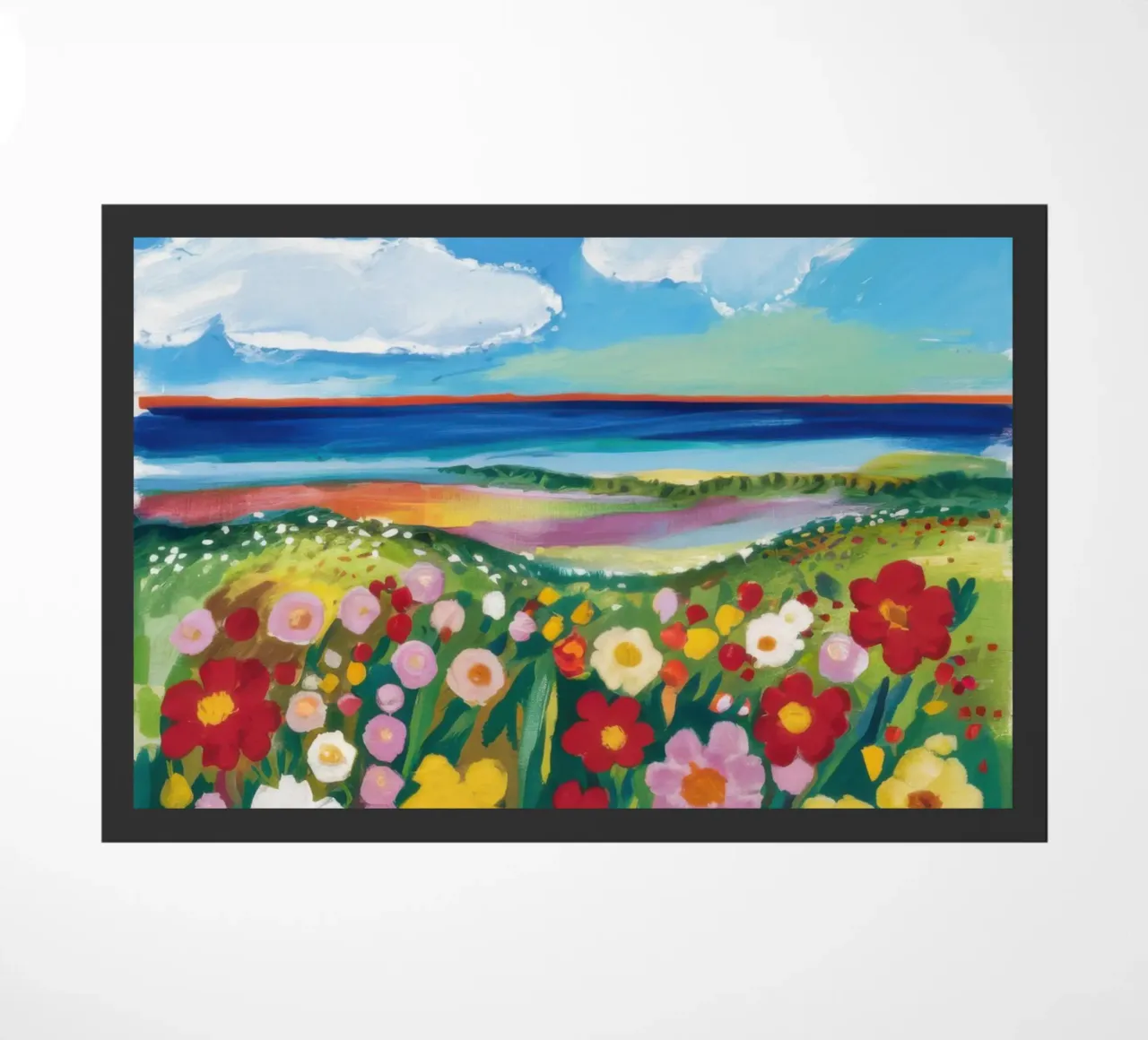 Prato di fiori selvatici in riva al mare zerbino da Solace Light