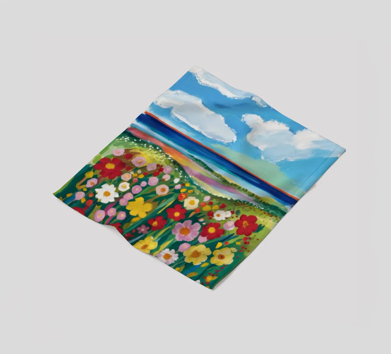 Prato di fiori selvatici in riva al mare coperta in pile da Solace Light