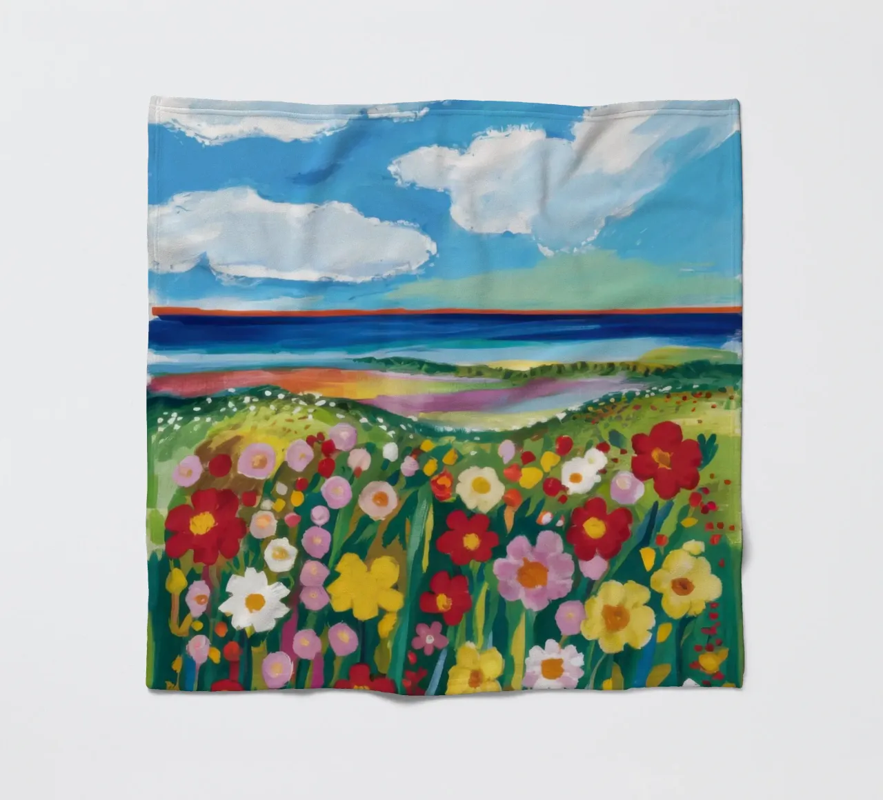 Prato di fiori selvatici in riva al mare coperta in pile da Solace Light