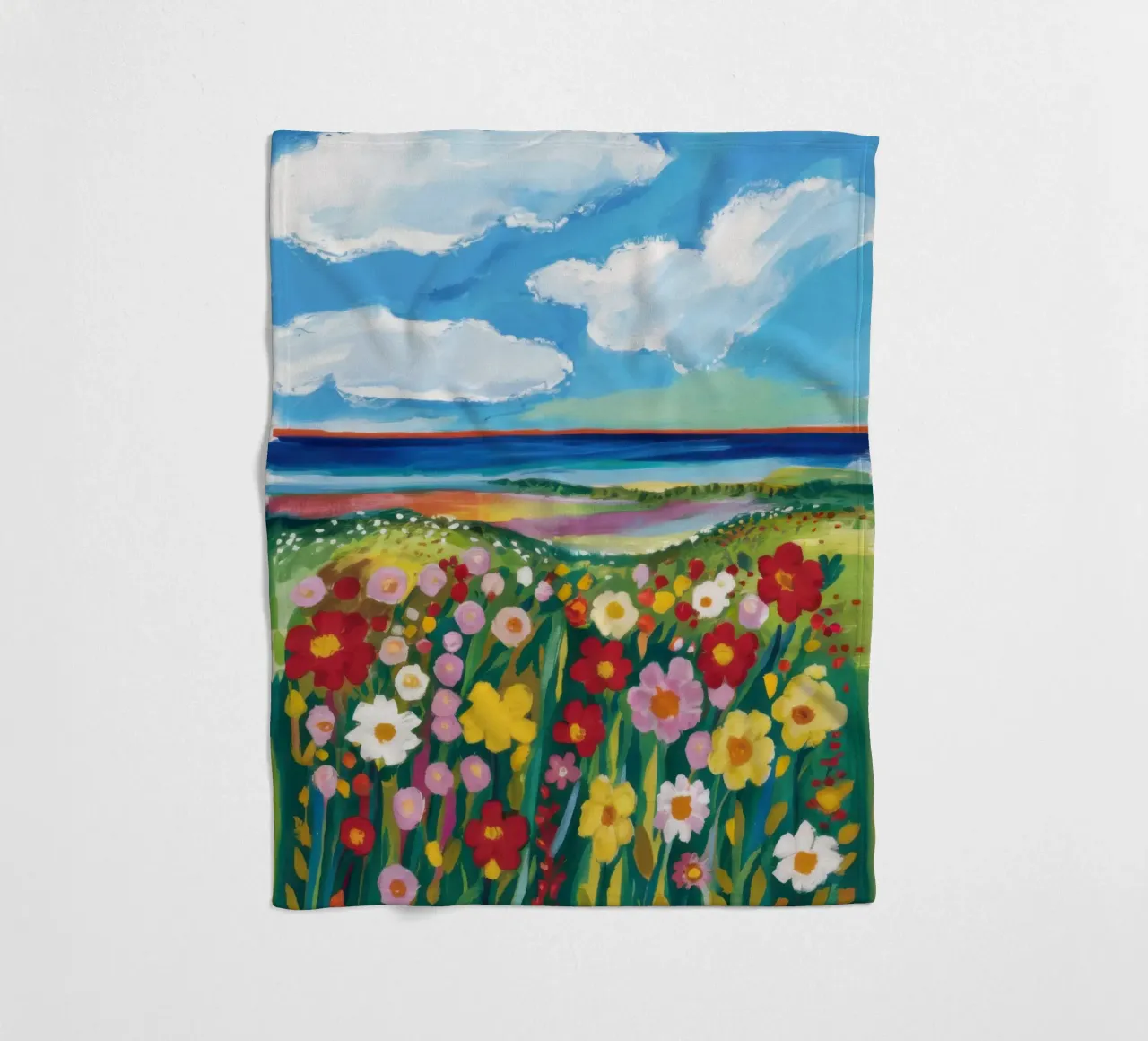 Prato di fiori selvatici in riva al mare coperta in pile da Solace Light