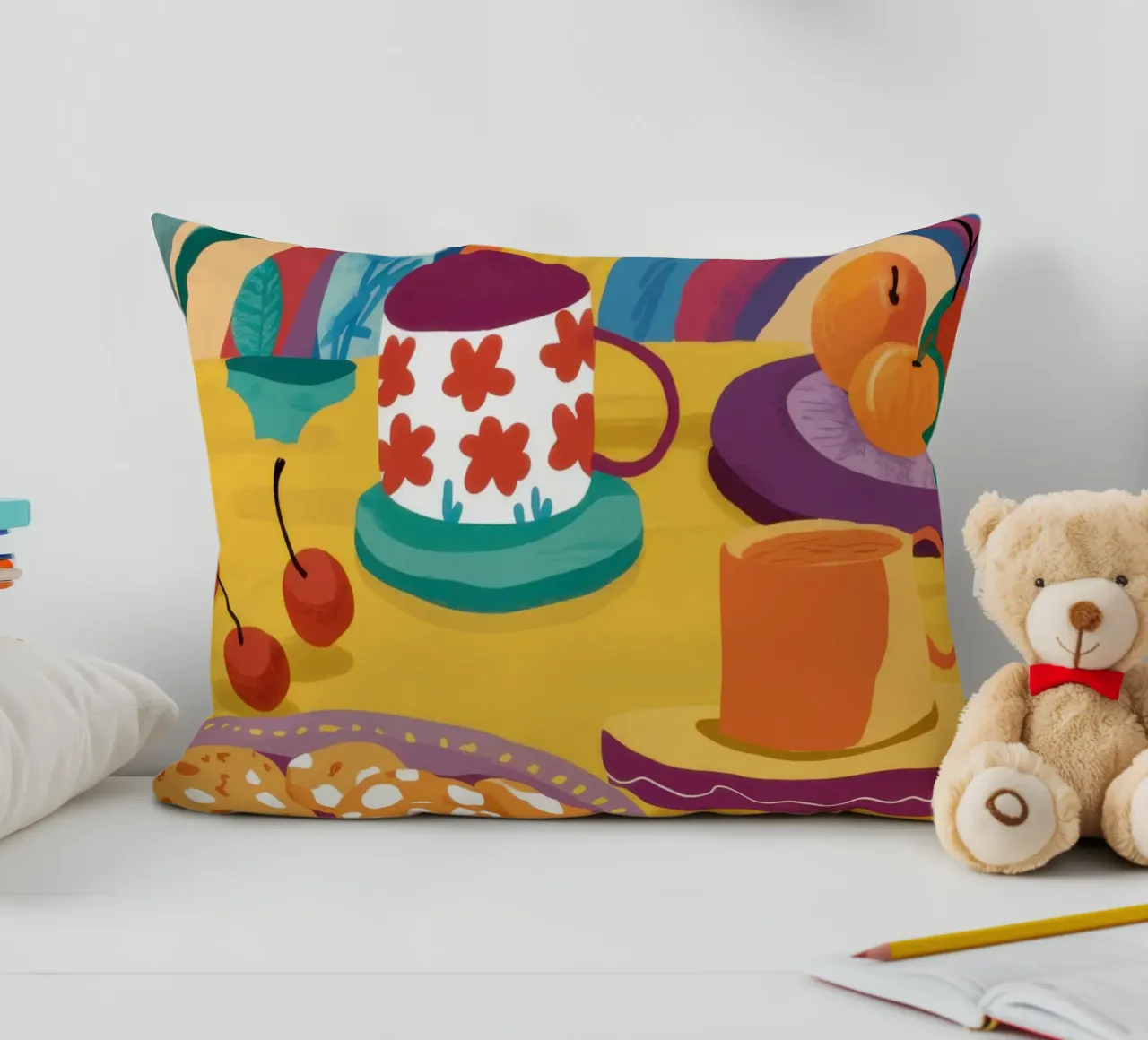 Tea Party arcobaleno cuscino da Solace Light