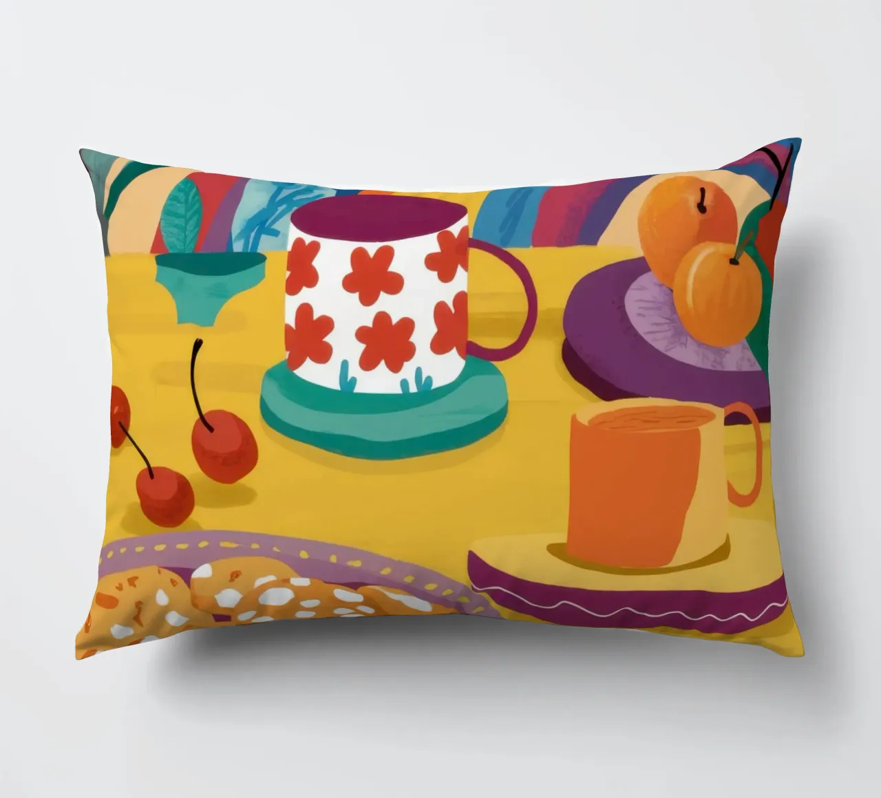 Tea Party arcobaleno cuscino da Solace Light