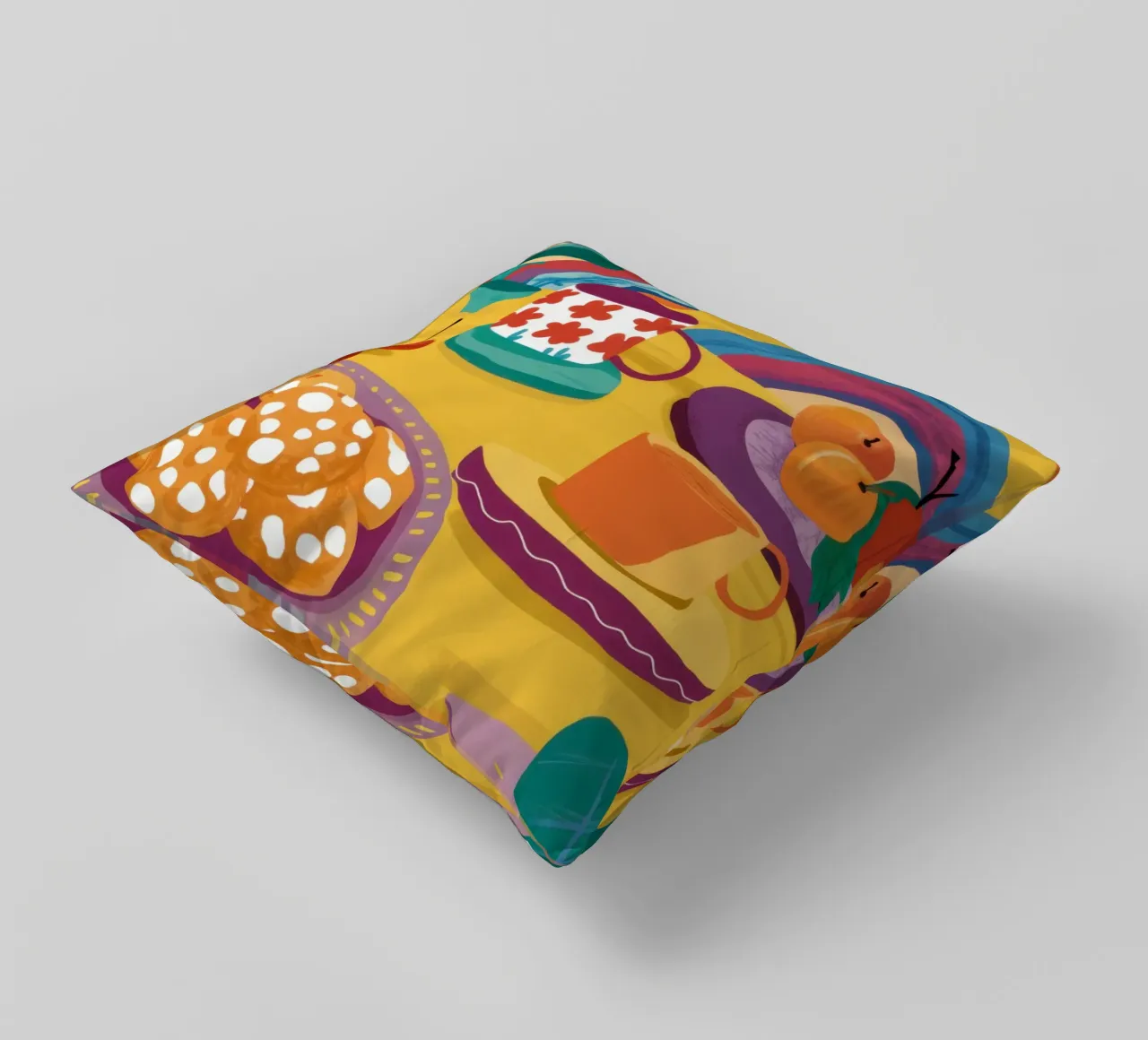 Tea Party arcobaleno cuscino da Solace Light