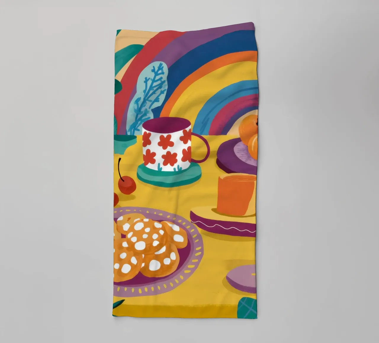 Tea Party arcobaleno asciugamano da bagno da Solace Light