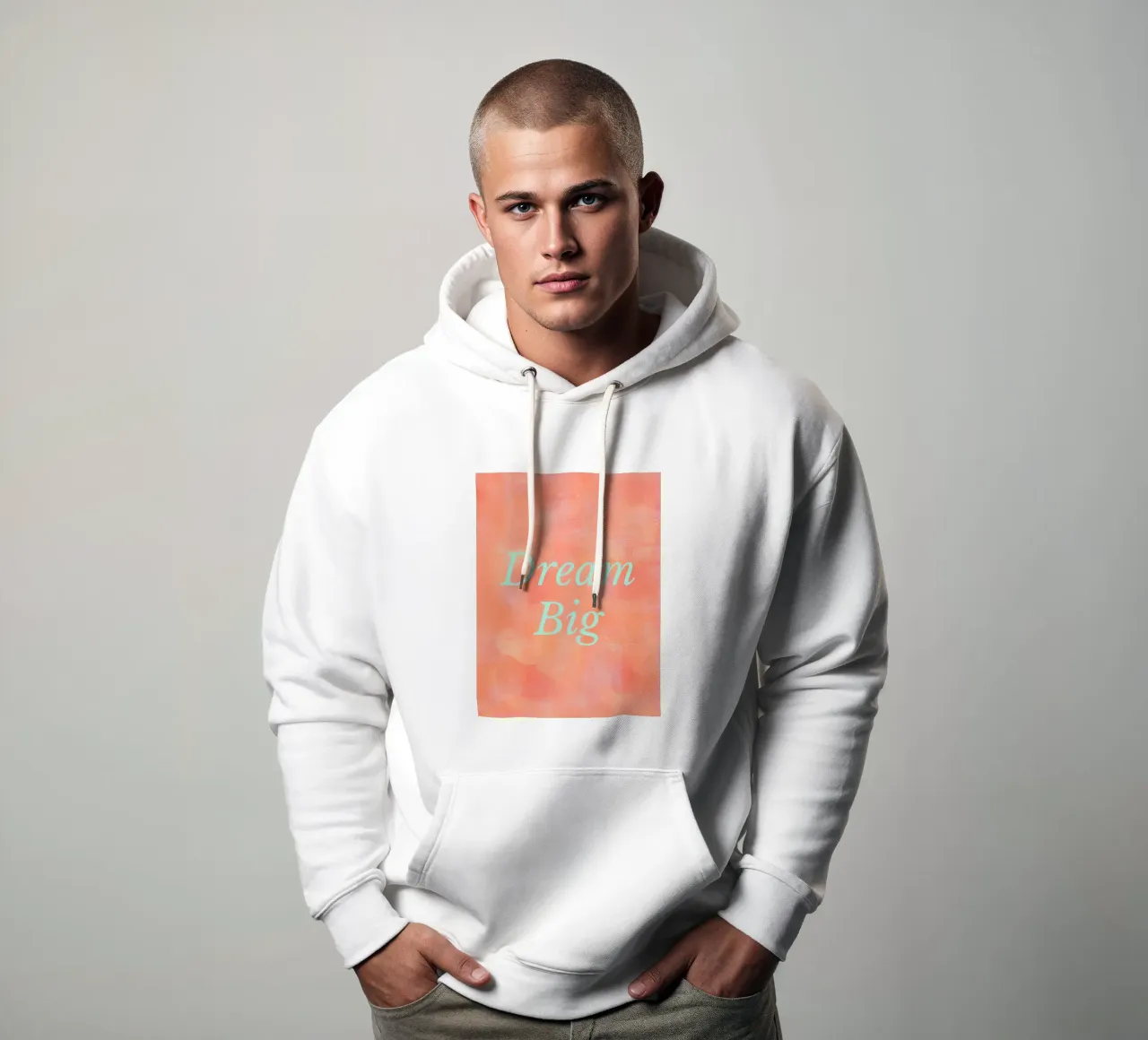 Dream Big Orange Abstract Print felpa con cappuccio da FABOArt