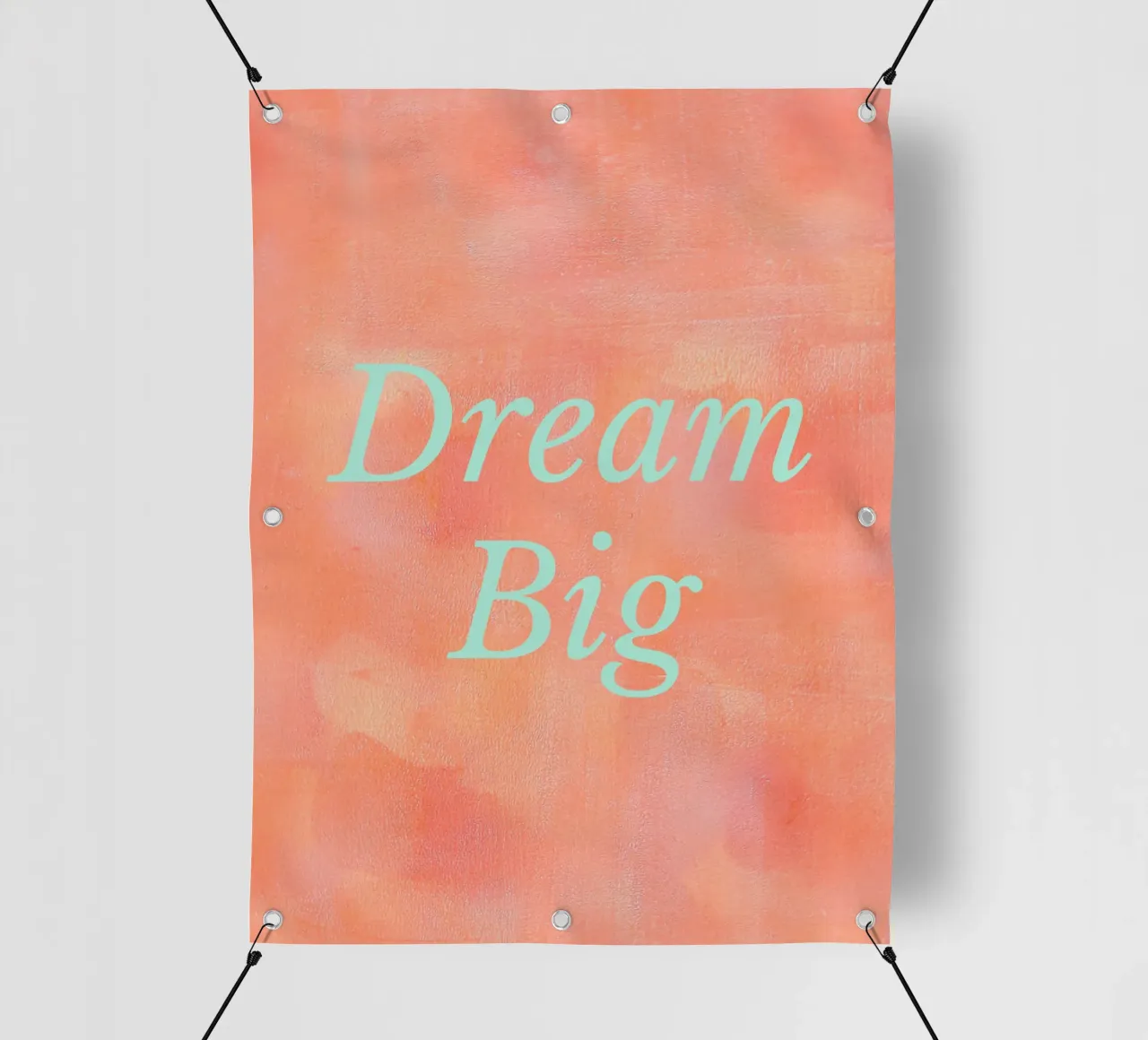 Dream Big Orange Abstract Print telo in pvc da FABOArt