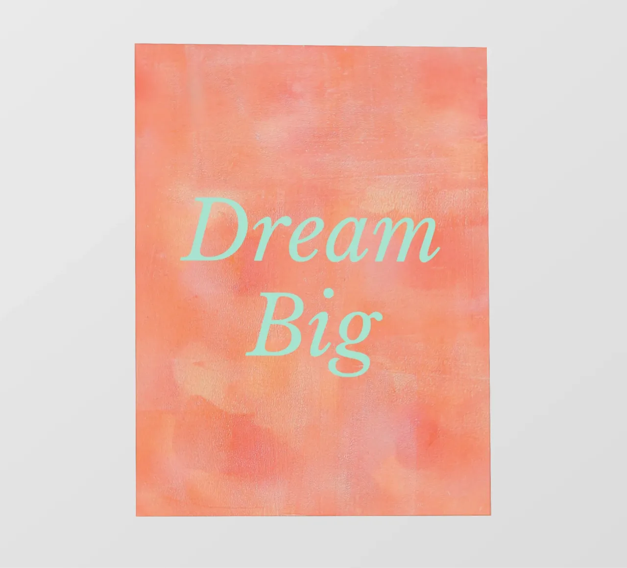 Dream Big Orange Abstract Print telo in pvc da FABOArt