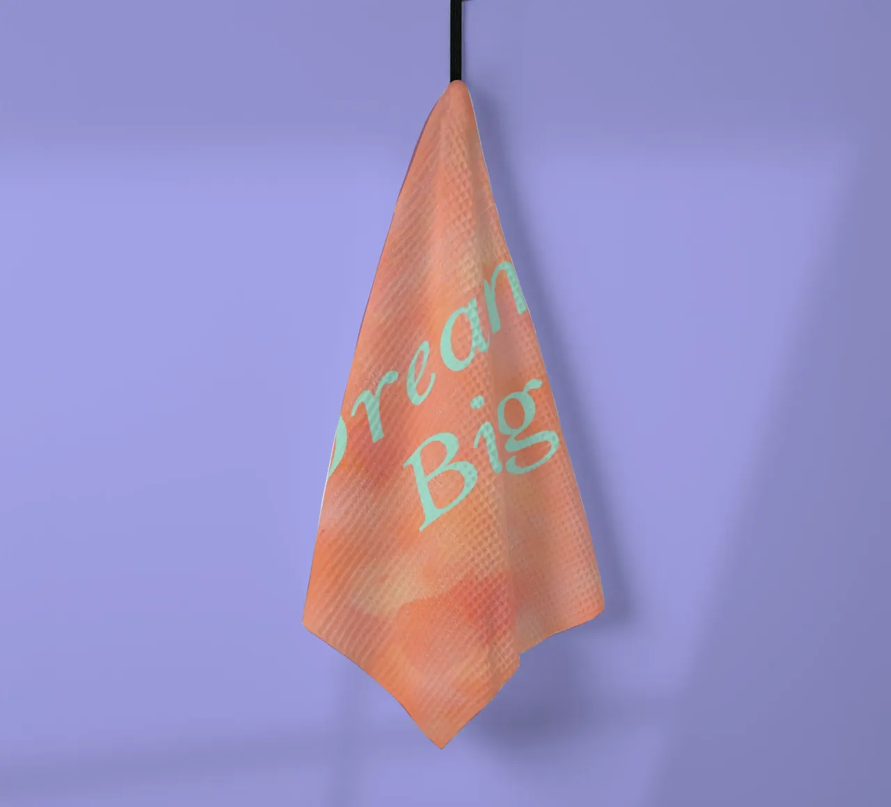 Dream Big Orange Abstract Print canovaccio da cucina da FABOArt