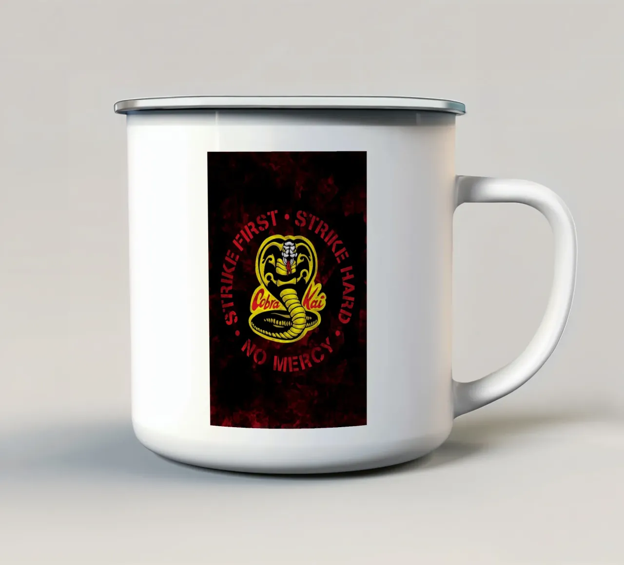 Karate Kid Cobra Kai tazza in smalto da nabakumov