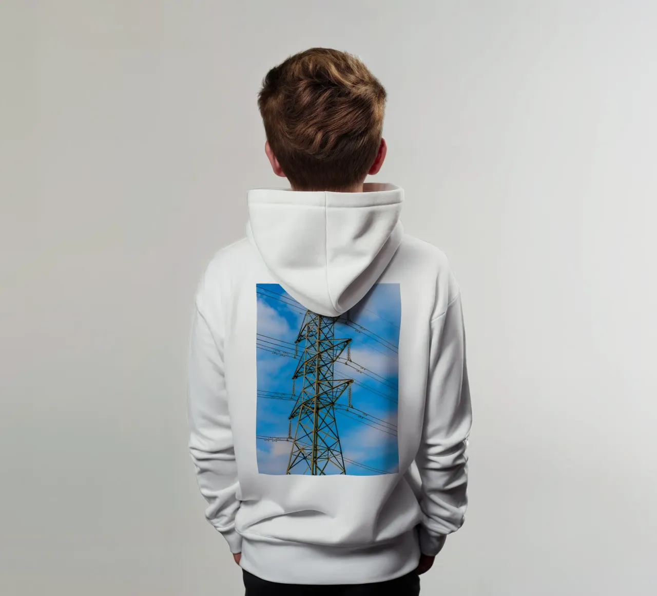 traliccio delle linee elettriche felpa bambino con cappuccio da tamarind