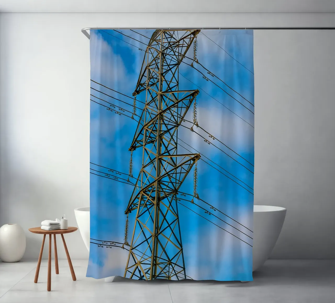 traliccio delle linee elettriche tenda da doccia da tamarind