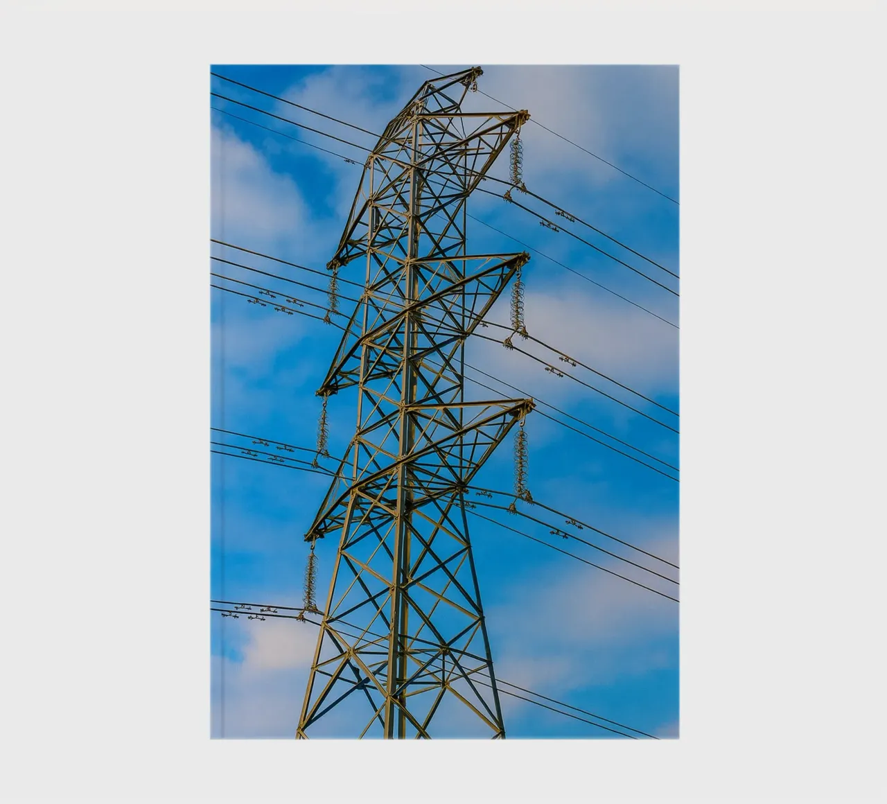 power tower lines pylon notebook by tamarind
