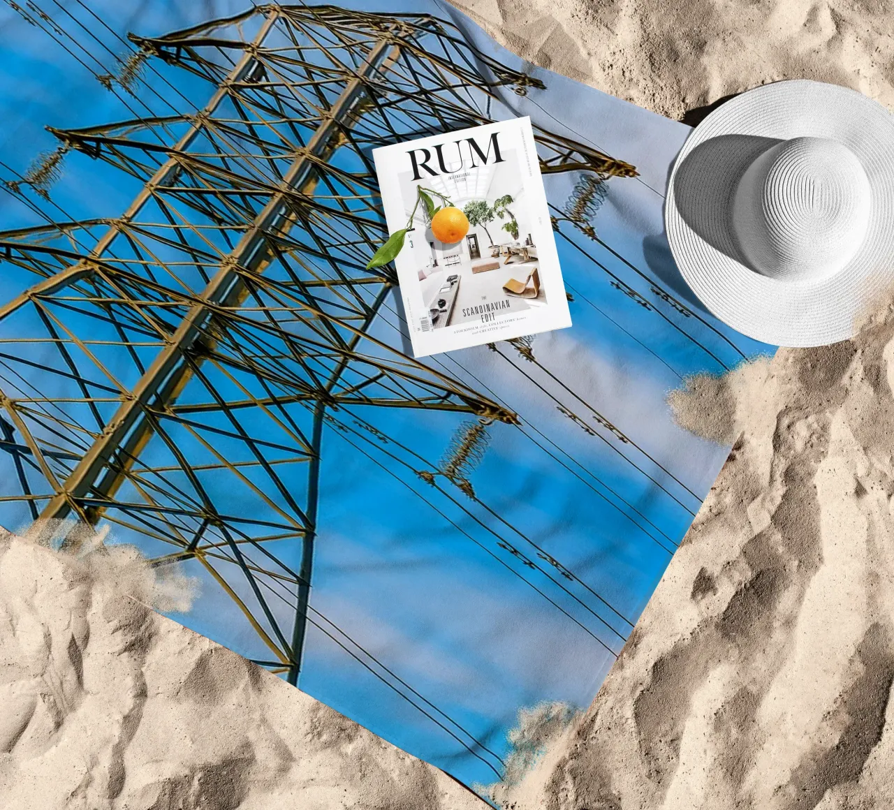 traliccio delle linee elettriche telo mare da tamarind